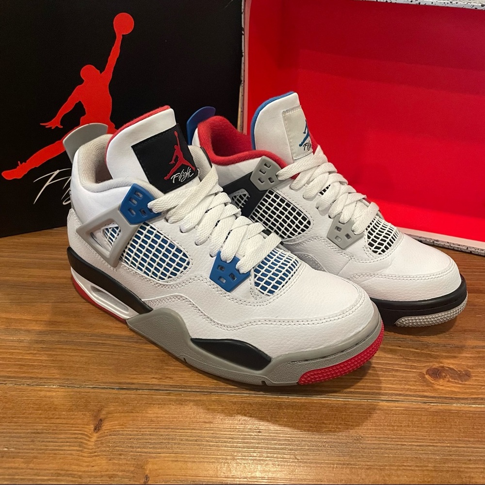 Nike Air Jordan 4 Retro “What The” GS 2019 - 408452 146 Size 5Y
